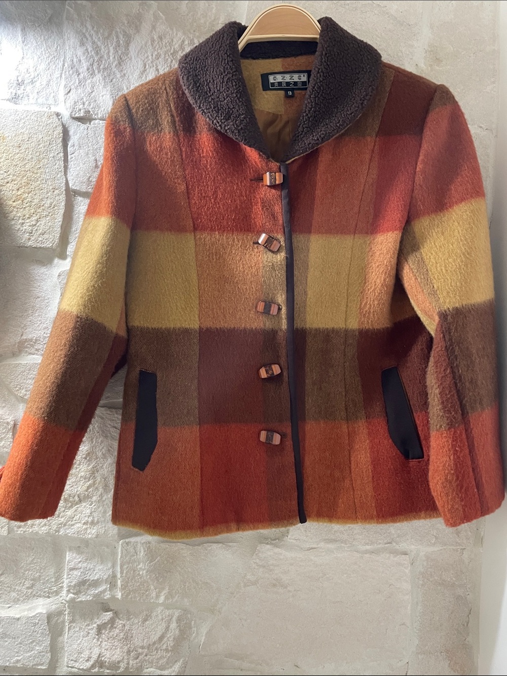Vintage Multicolored Fall Short Coat, fits like a 4P